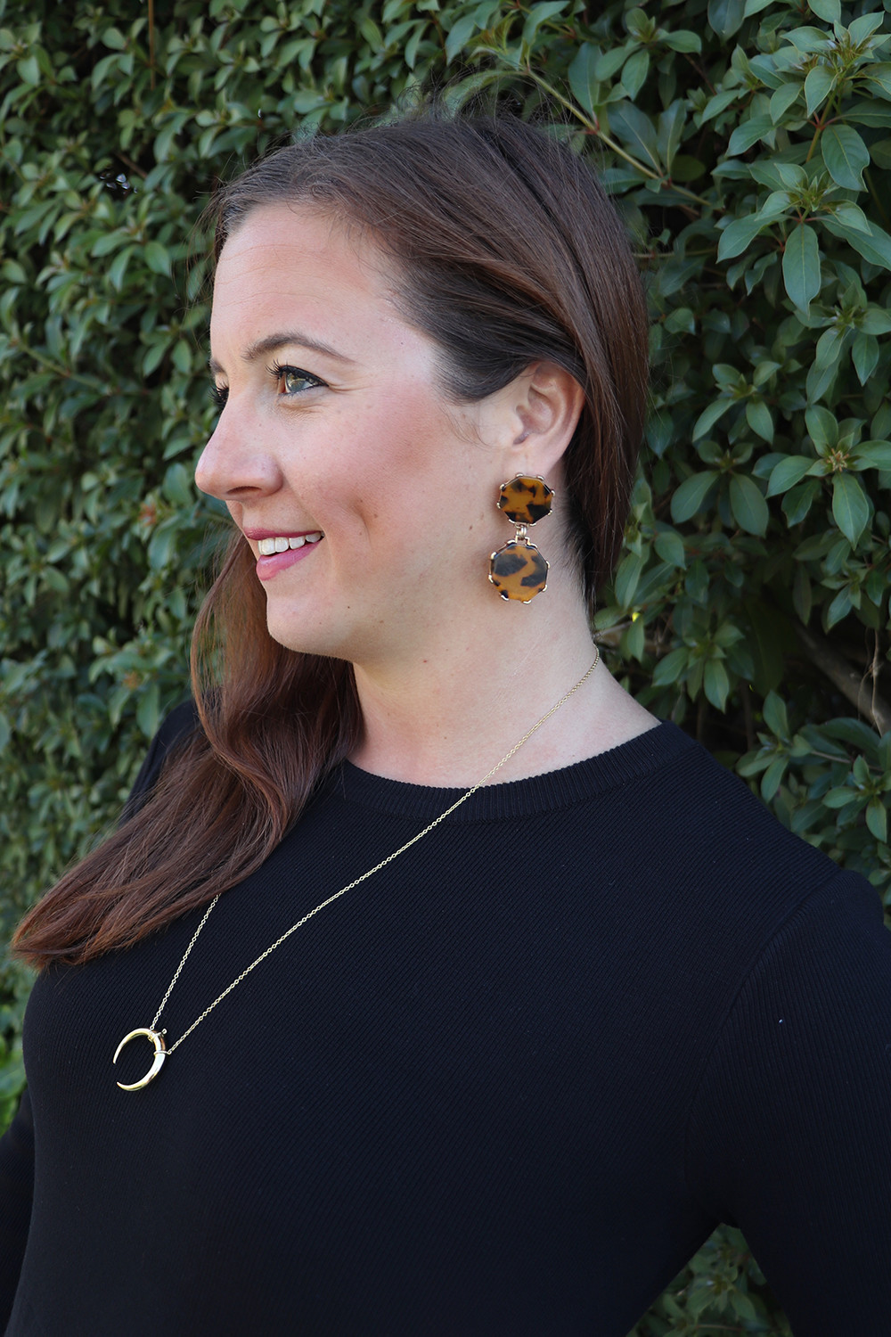 Shashi Cassie Drop Earrings in Tortoise