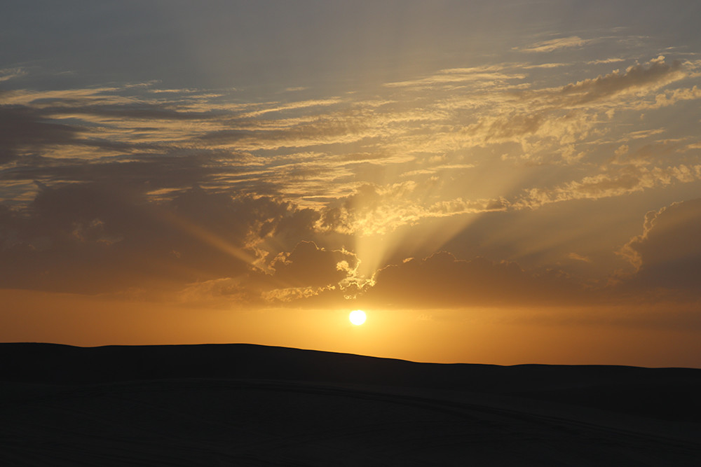 Qatar Sand Dunes Sunset