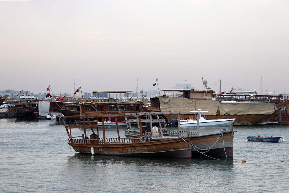 Exploring Doha - Boat in the Doha Harbour
