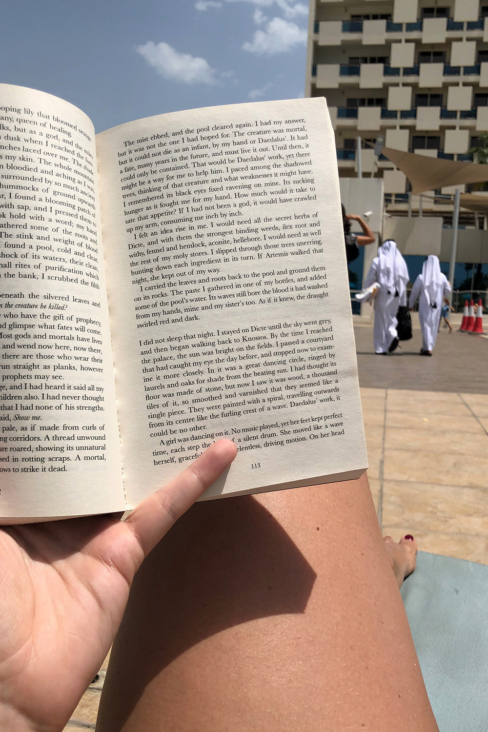 Exploring Doha - Reading Poolside