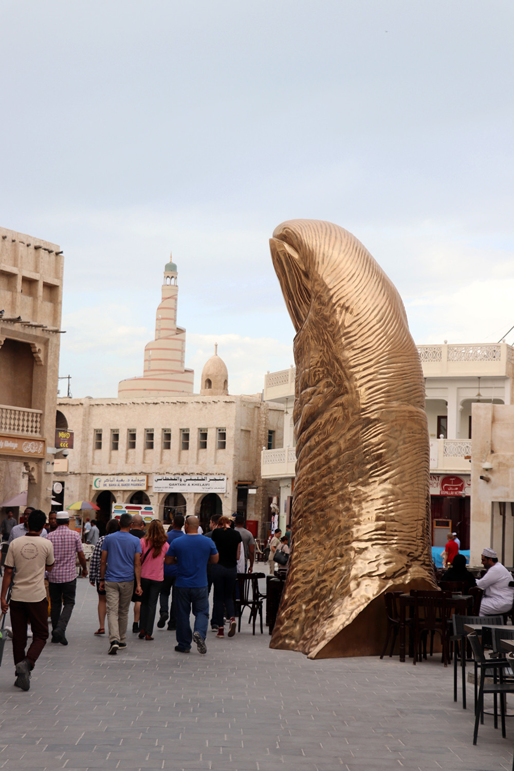 Exploring Doha - Thumb monument installed in Souq Waqif