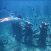 Kelly and the Gili Islands Underwater Statue