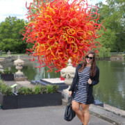 Kelly with Chihuly Glass at Kew Gardens