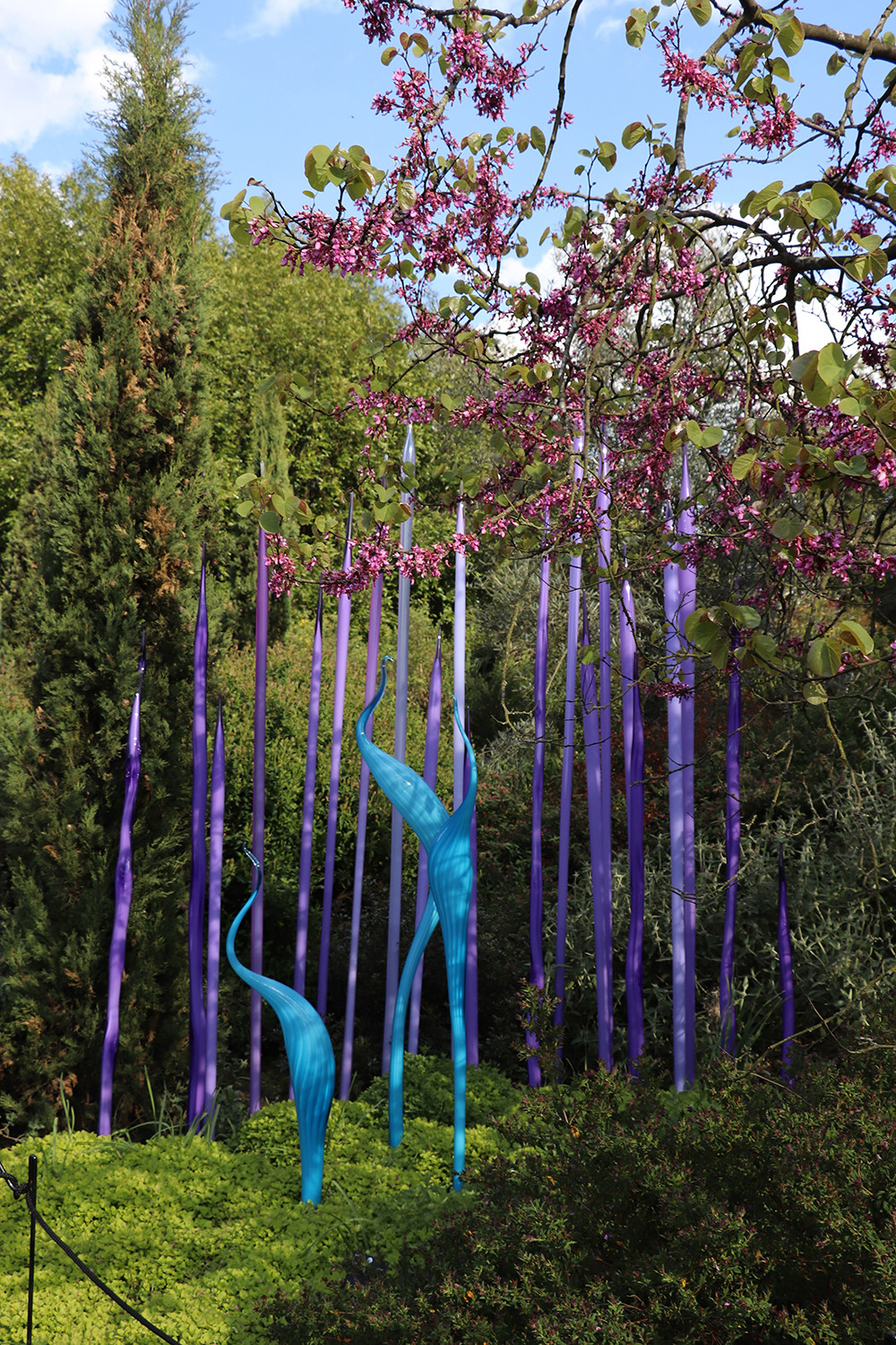 Purple and Blue at Chihuly Glass at Kew Gardens