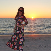 Tulip Print Maxi Dress in Florida