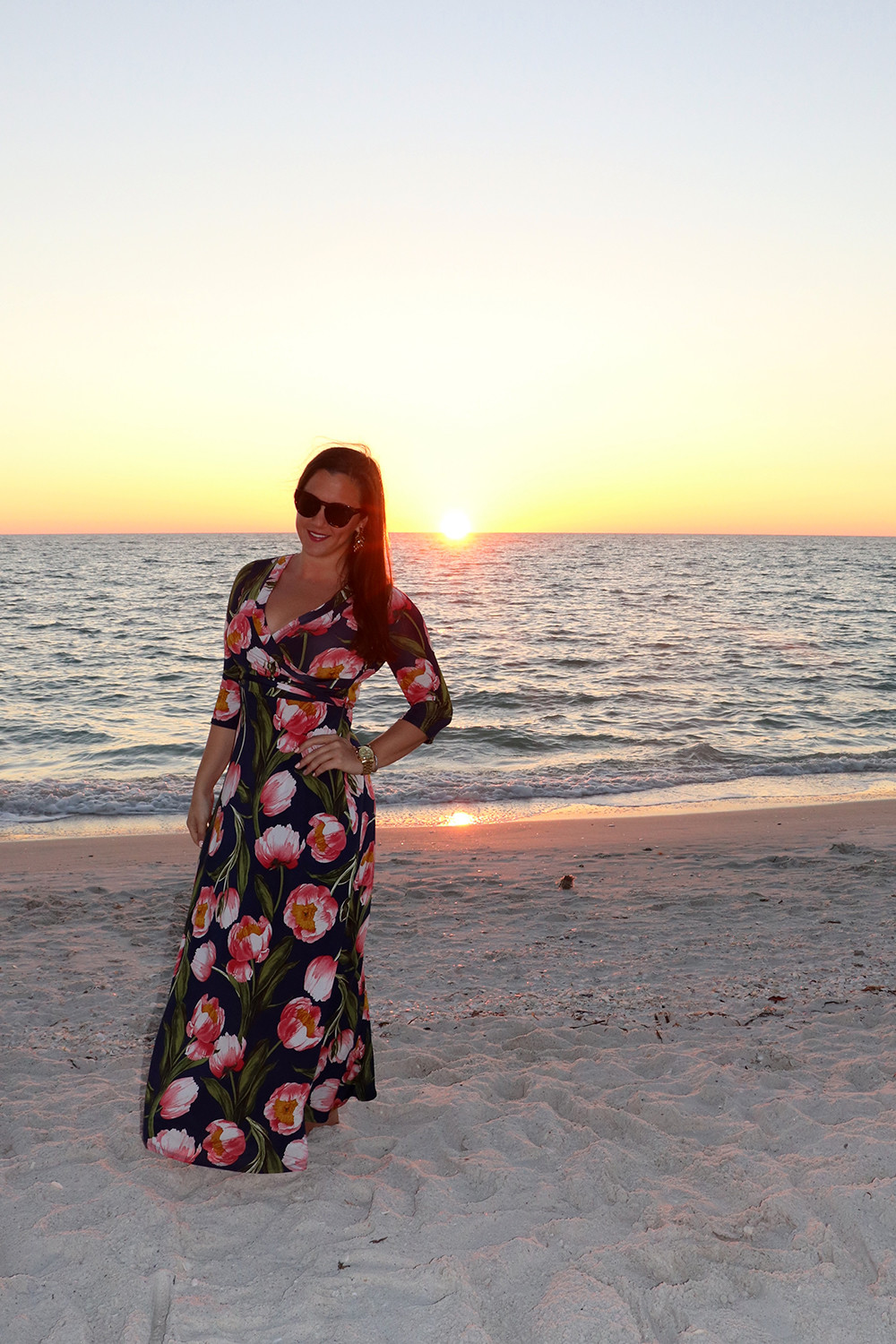 Tulip Print Maxi Dress in Naples Florida