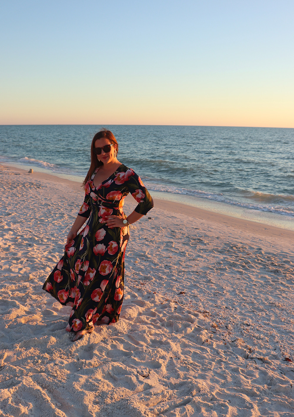 Tulip Print Maxi Dress