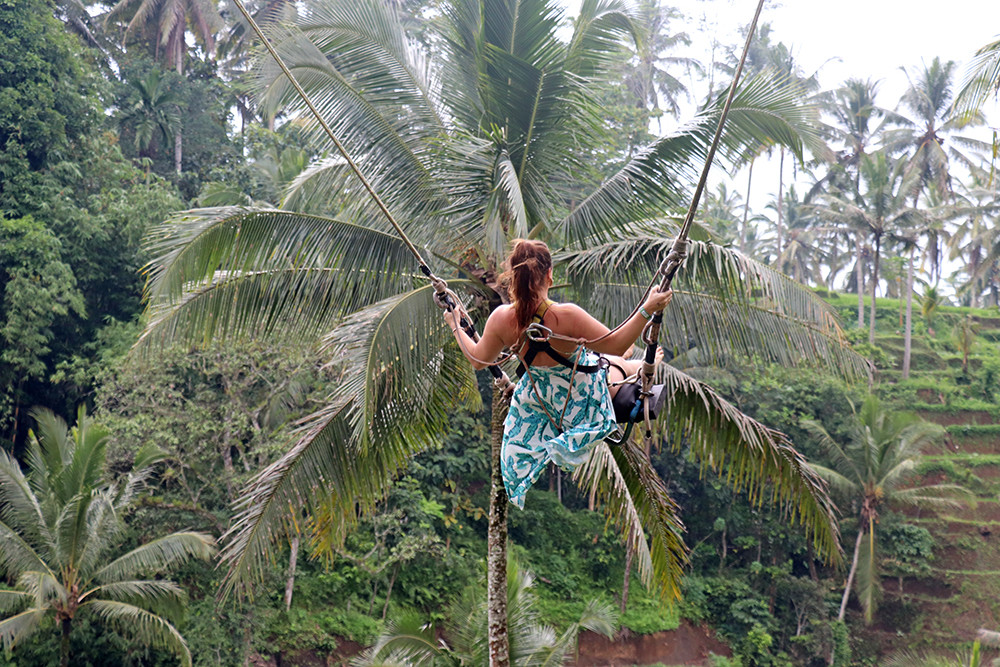 Close Up Swing at Tegallalang Rice Terrace