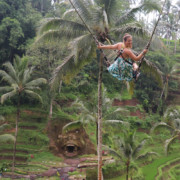 Kelly on Bali Swing at Tegallalang Rice Terrace