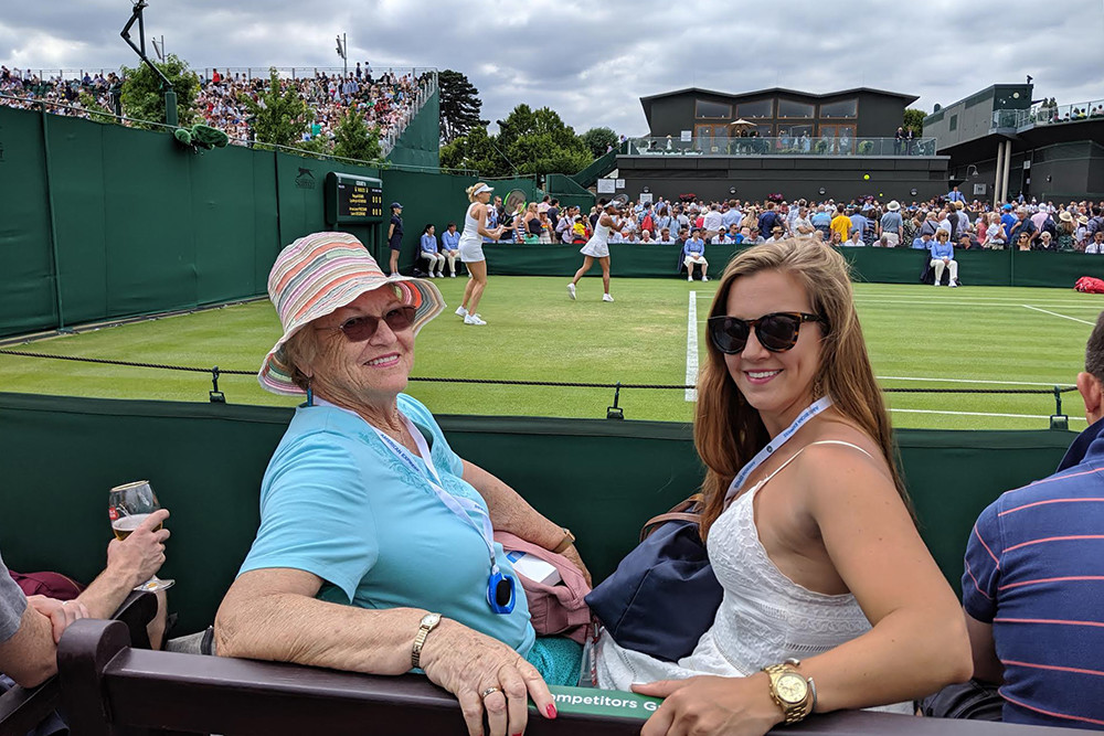 Meme and Kelly at Wimbledon Court 10