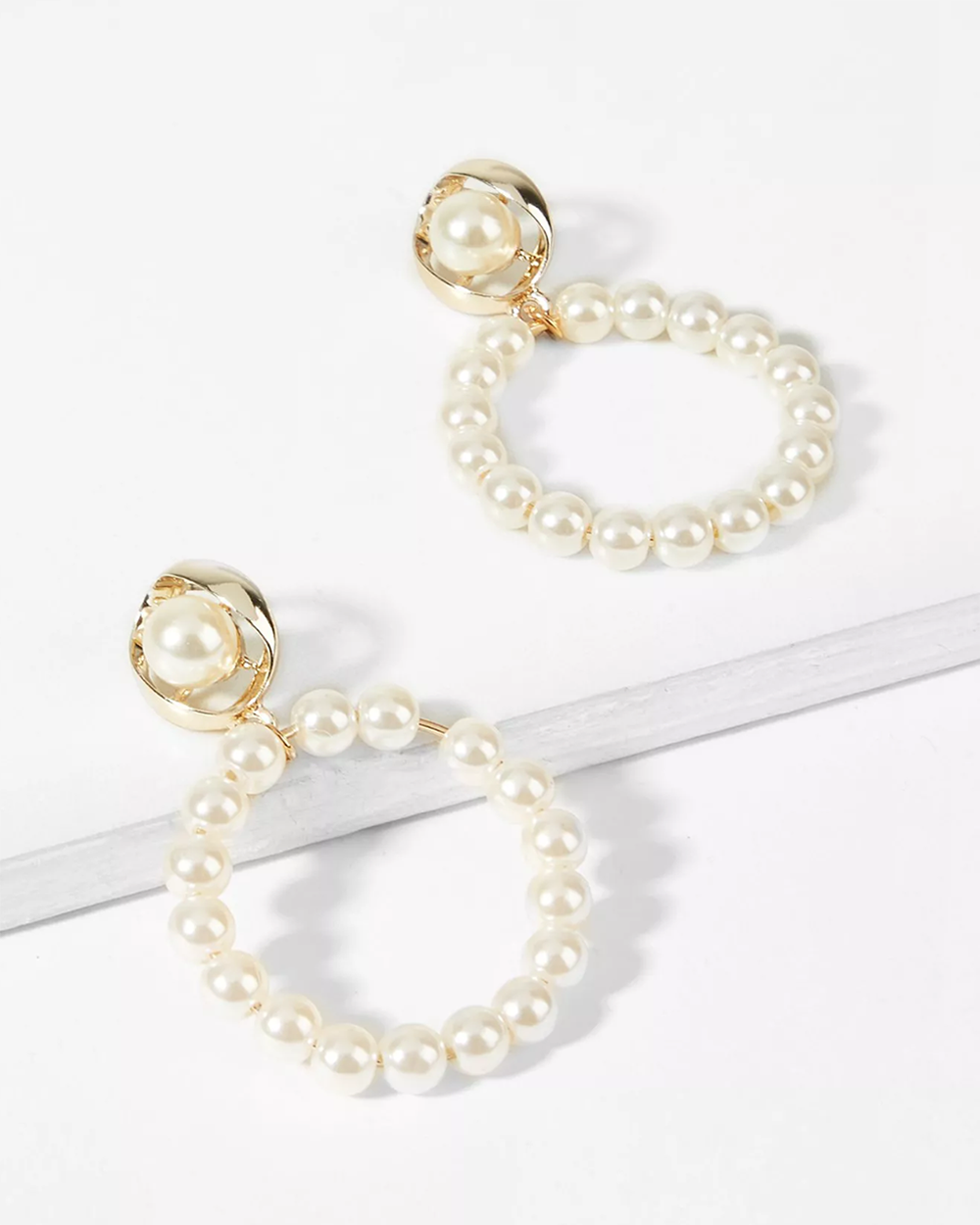 SheIn Review - Faux Pearl Hoop Drop Earrings