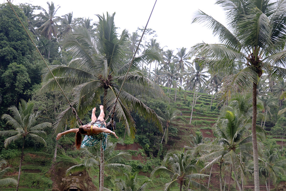 Swing Lean Back at Tegallalang Rice Terrace