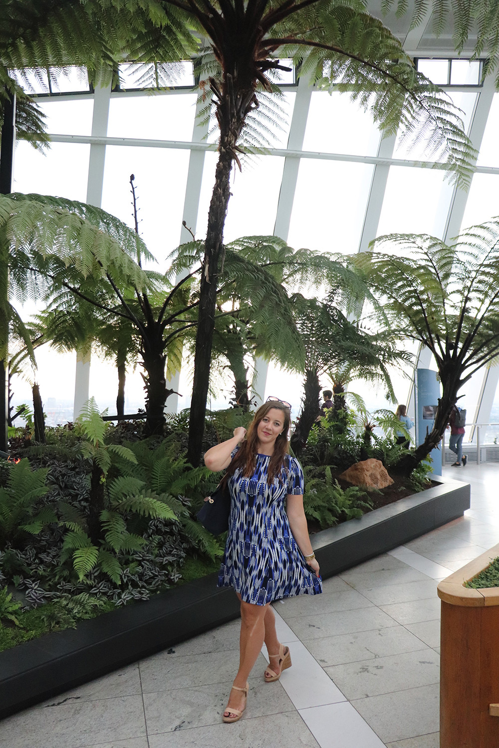 Blue Abstract Dress at the Sky Garden - Blooper