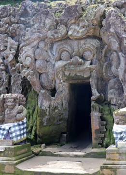 Cave Opening at at Goa Gajah Bali Elephant Temple