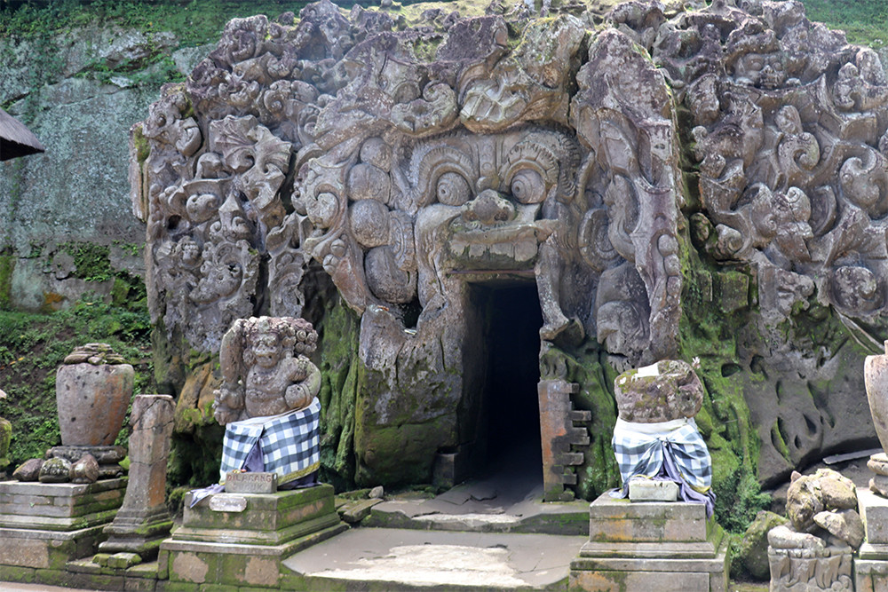 Cave Opening at at Goa Gajah Bali Elephant Temple