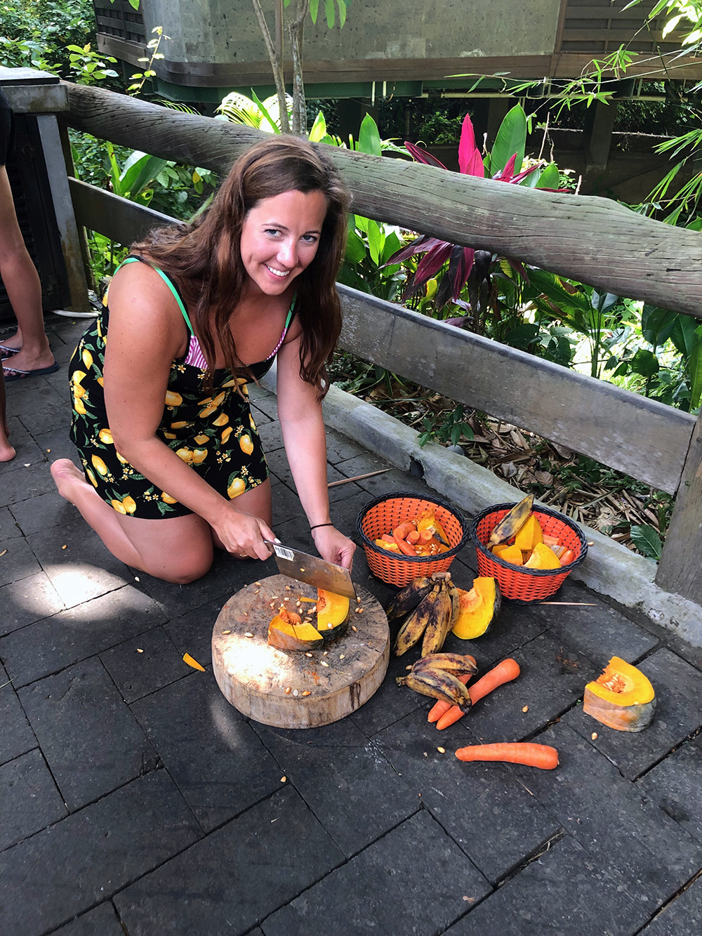 Chopping the Elephant Food