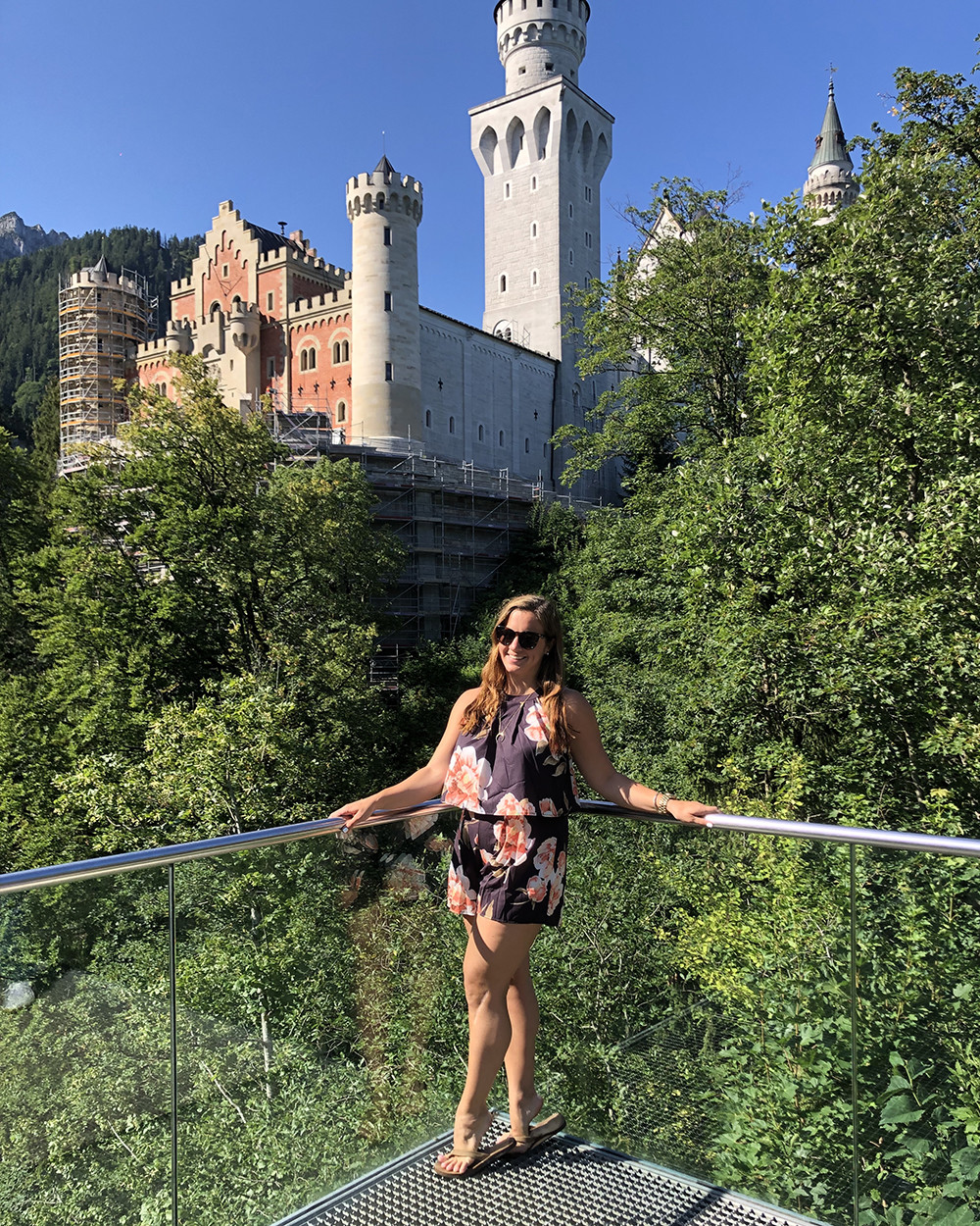 German Castle Road Trip - Kelly at Neuschwanstein Castle
