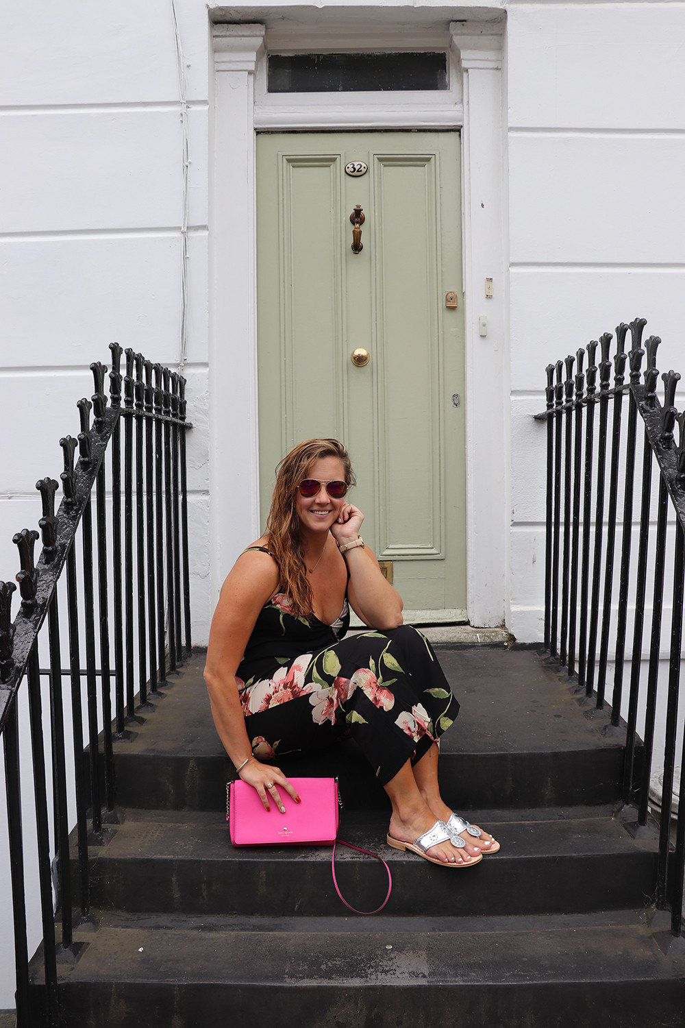 Kate Spade New York Charlotte Street Alek and Floral Print Jumpsuit