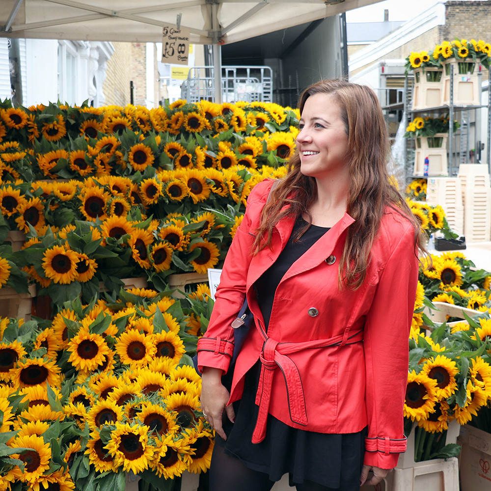 Kelly at Columbia Road Flower Market