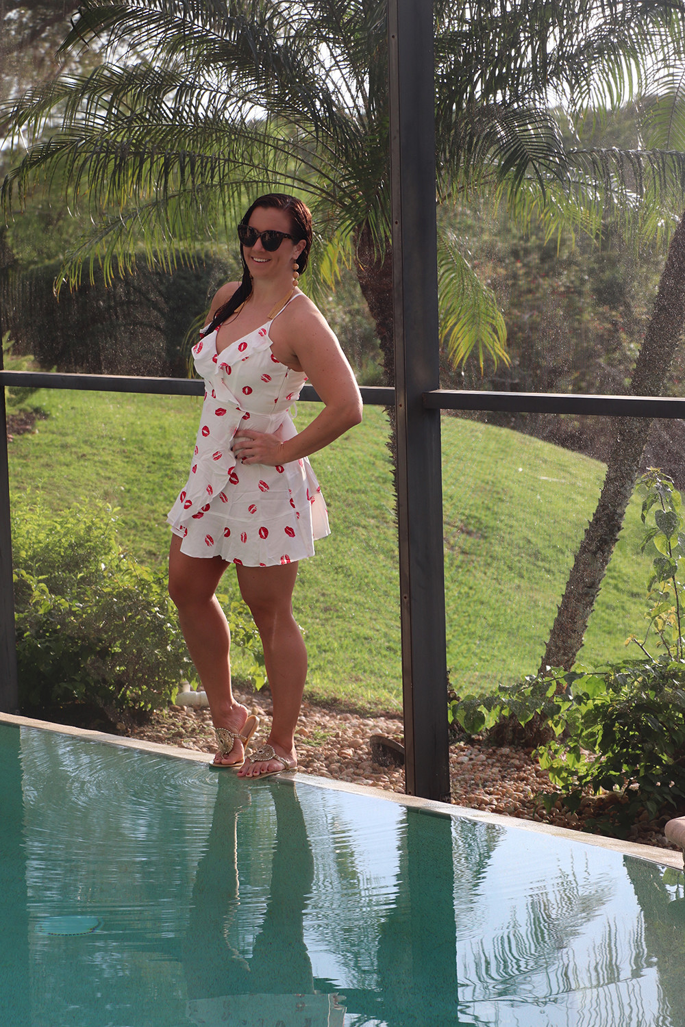 Kisses Dress Poolside