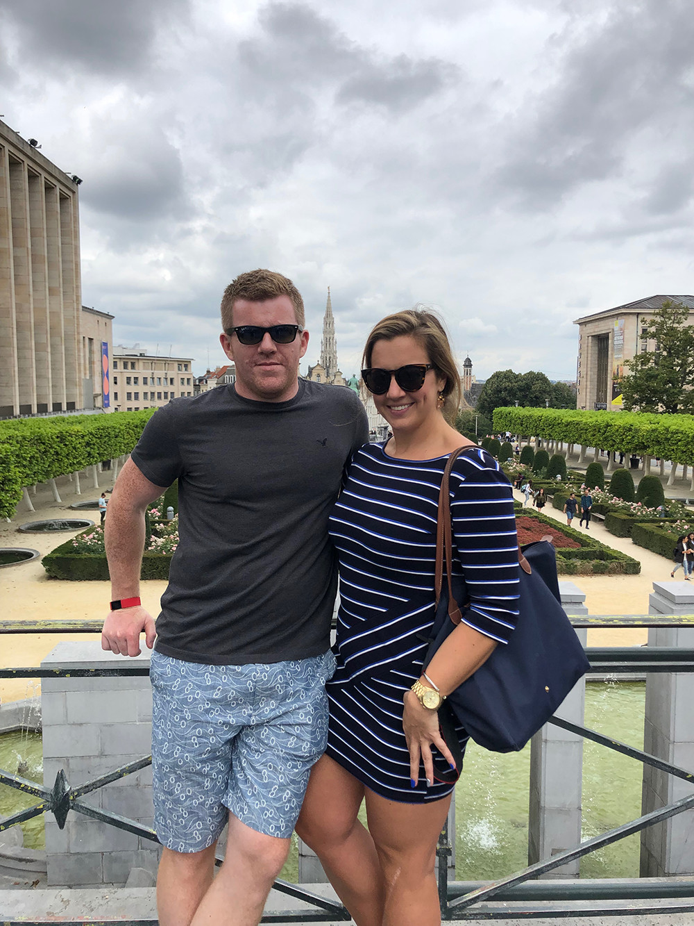 Mark and Kelly in Navy Stripes in Belgium