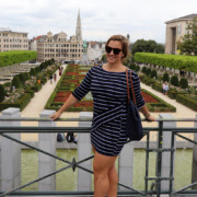 Navy Stripes in Belgium with Nikes