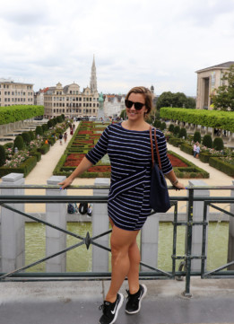 Navy Stripes in Belgium with Nikes