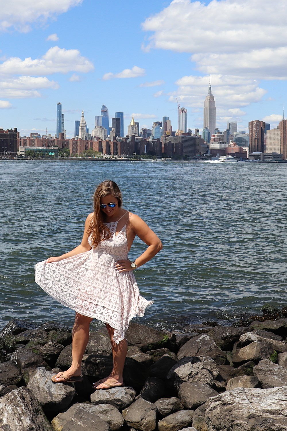 Summer Whites in Free People in Brooklyn