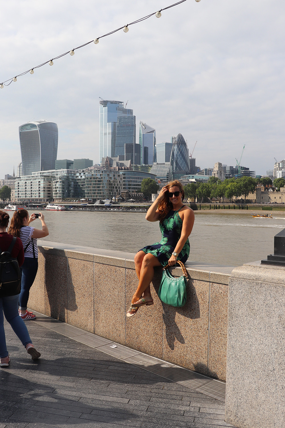 Tropical Print Dress on the Thames