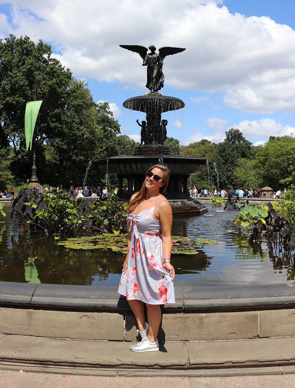 Bethesda Fountain in Tie Front Dress