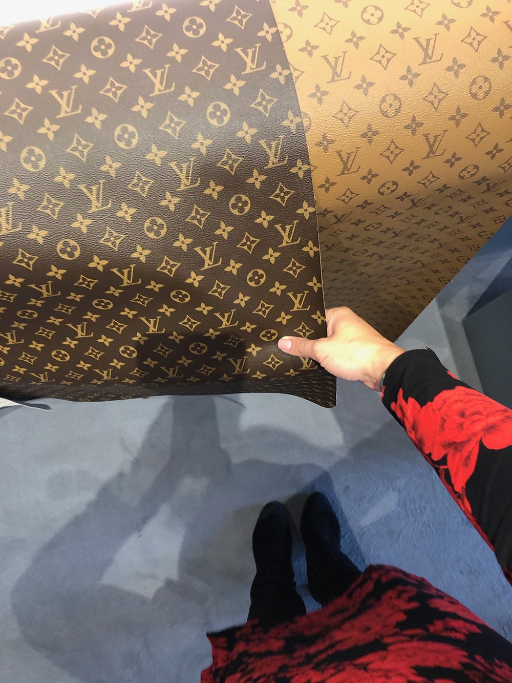 Monogrammed Leather at Louis Vuitton Time Capsule Exhibition in Milan