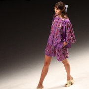 Purple Look at Laura Biagiotti SS20 Show Milan Fashion Week