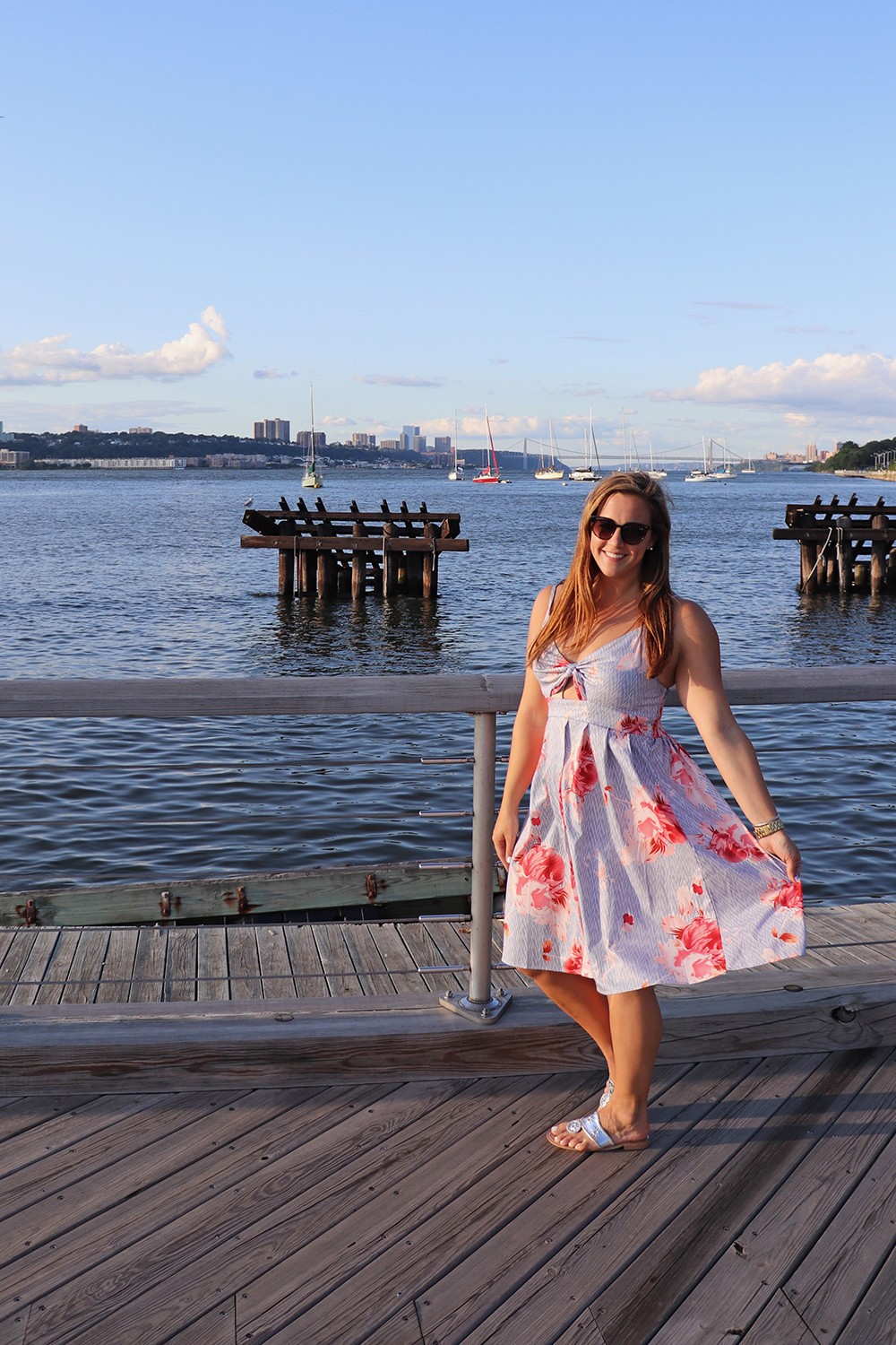 Tie Front Dress on the Hudson River