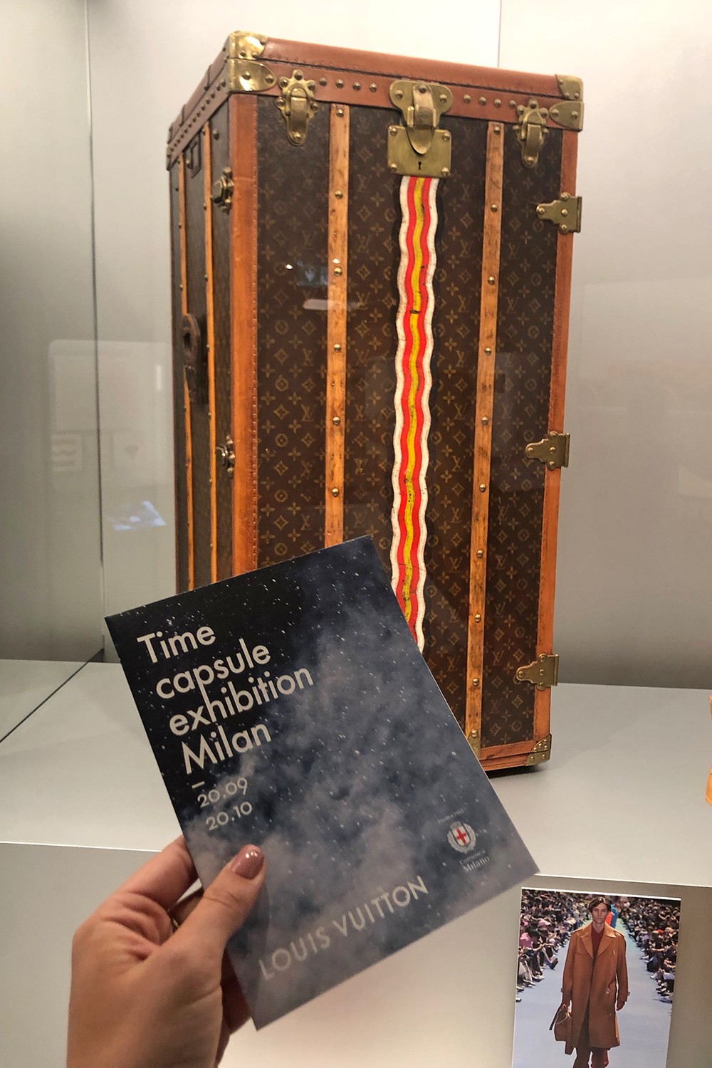 Trunk at Louis Vuitton Time Capsule Exhibition in Milan