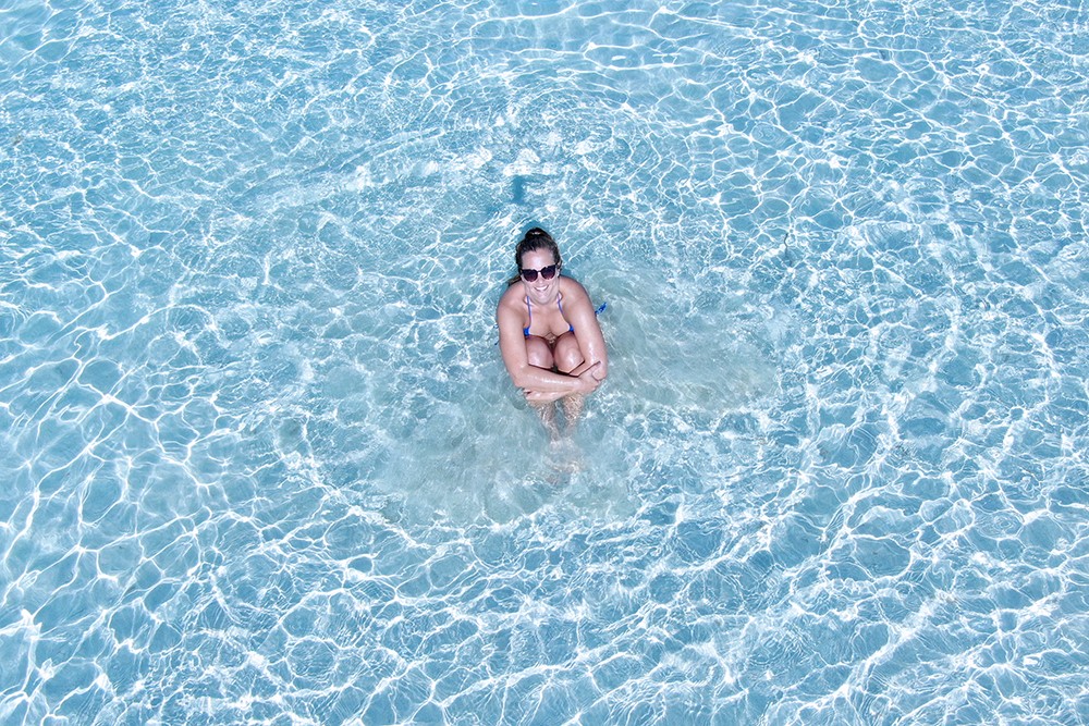 London Travel Blogger at Nissi Beach in Cyprus