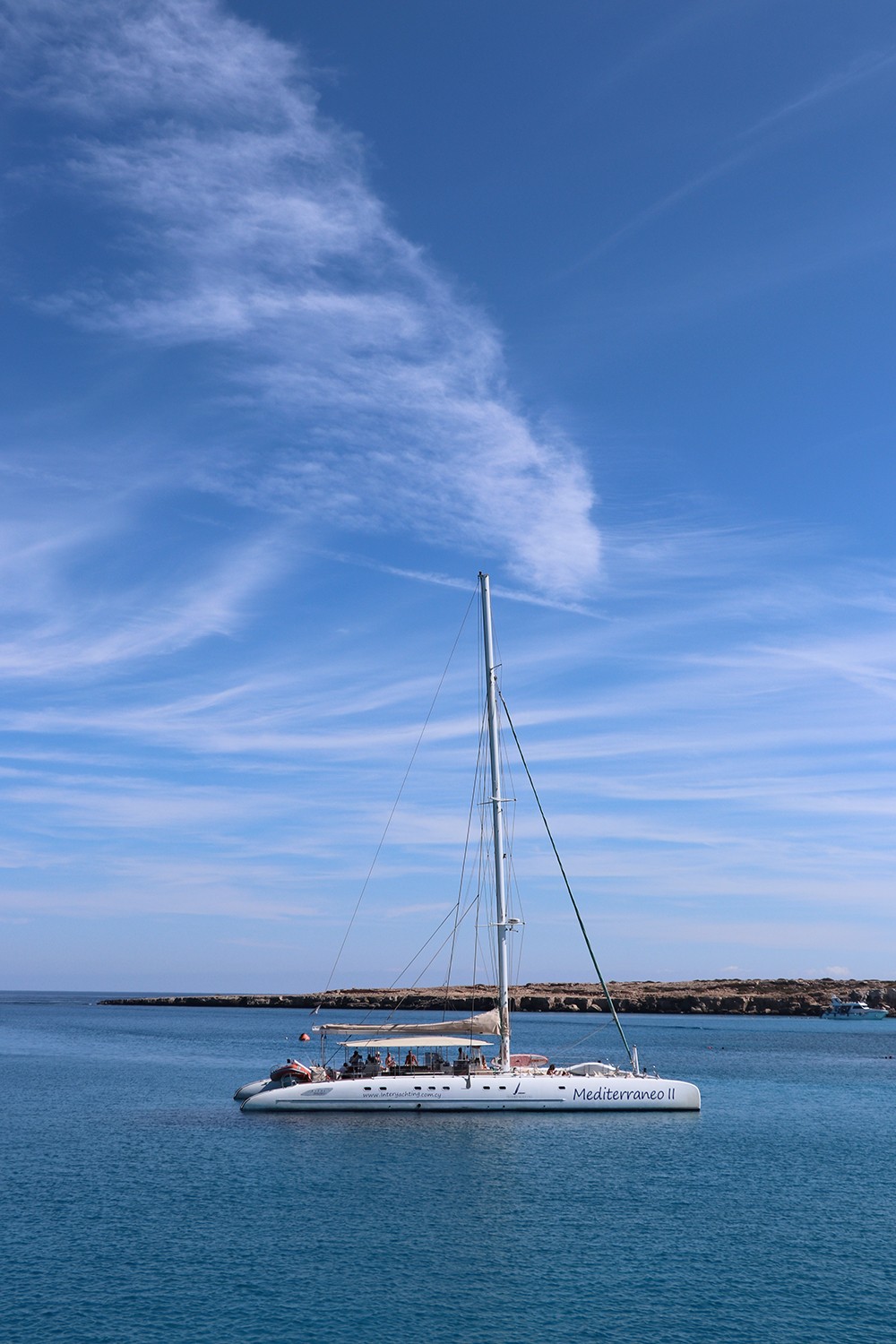 Sailboat at Blue Lagoo in Cyprus