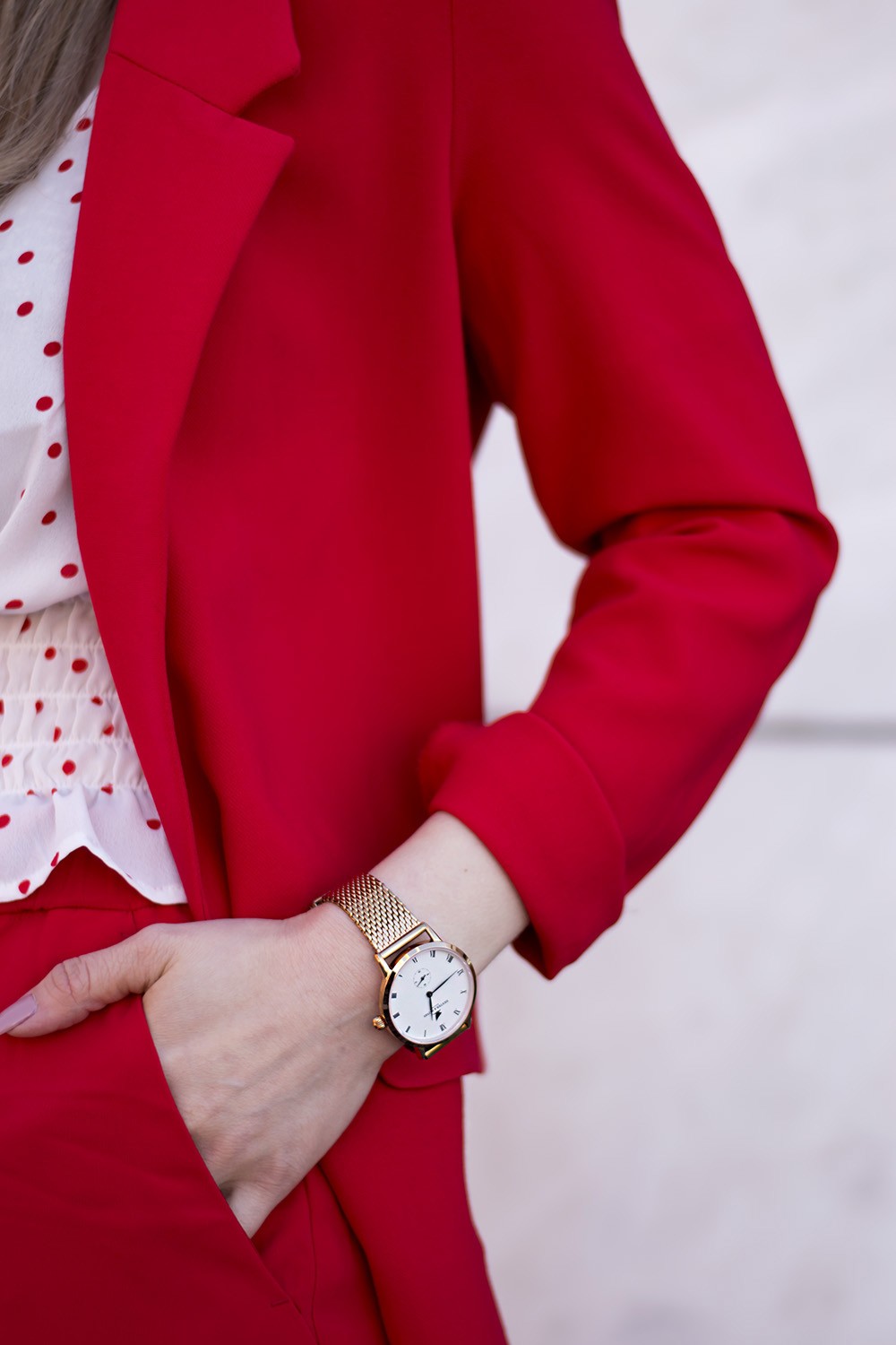  Sandra Emilia in a Red Business Suit