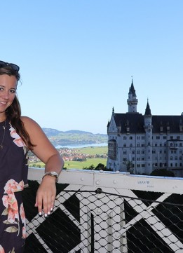 Travel Blogger at Neuschwanstein Castle