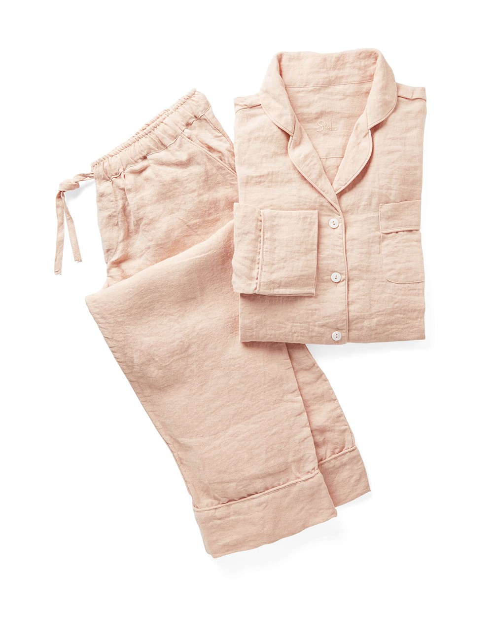 Best Pajamas - Positano Linen Pajamas in Wild Rose