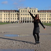 Black and White in Vienna at Schonbrunn Palace