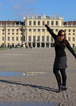 Black and White in Vienna at Schonbrunn Palace