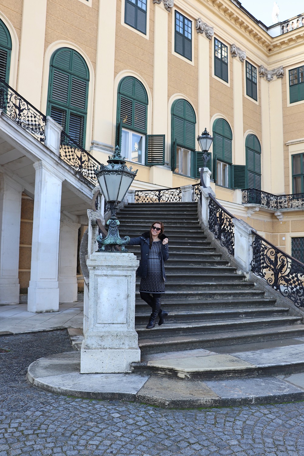 Black and White in Vienna at Schonbrunn Palace