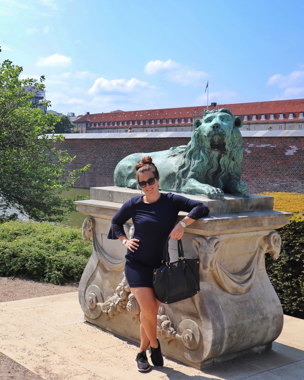 Navy Shift Dress at Rosenborg Castle in Copenhagen