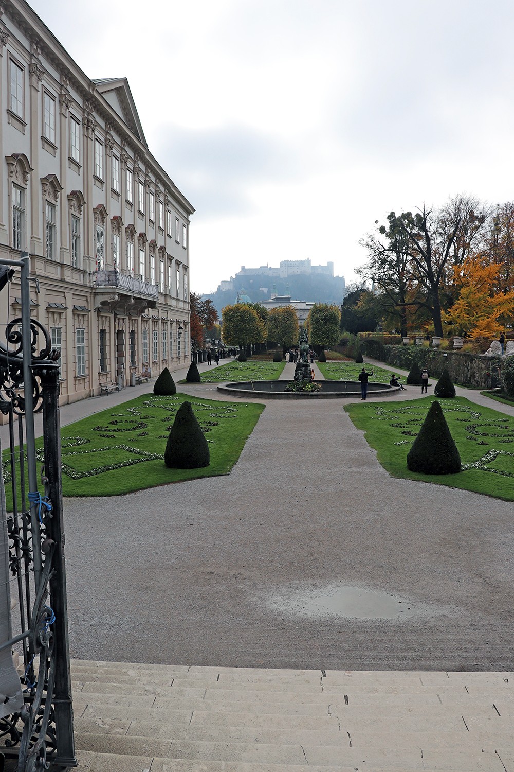 Sound of Music Bike Tour - Mirabell Gardens on a Foggy Morning