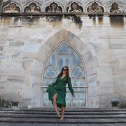 Travel Fashion Blogger on the Milan Duomo Roof