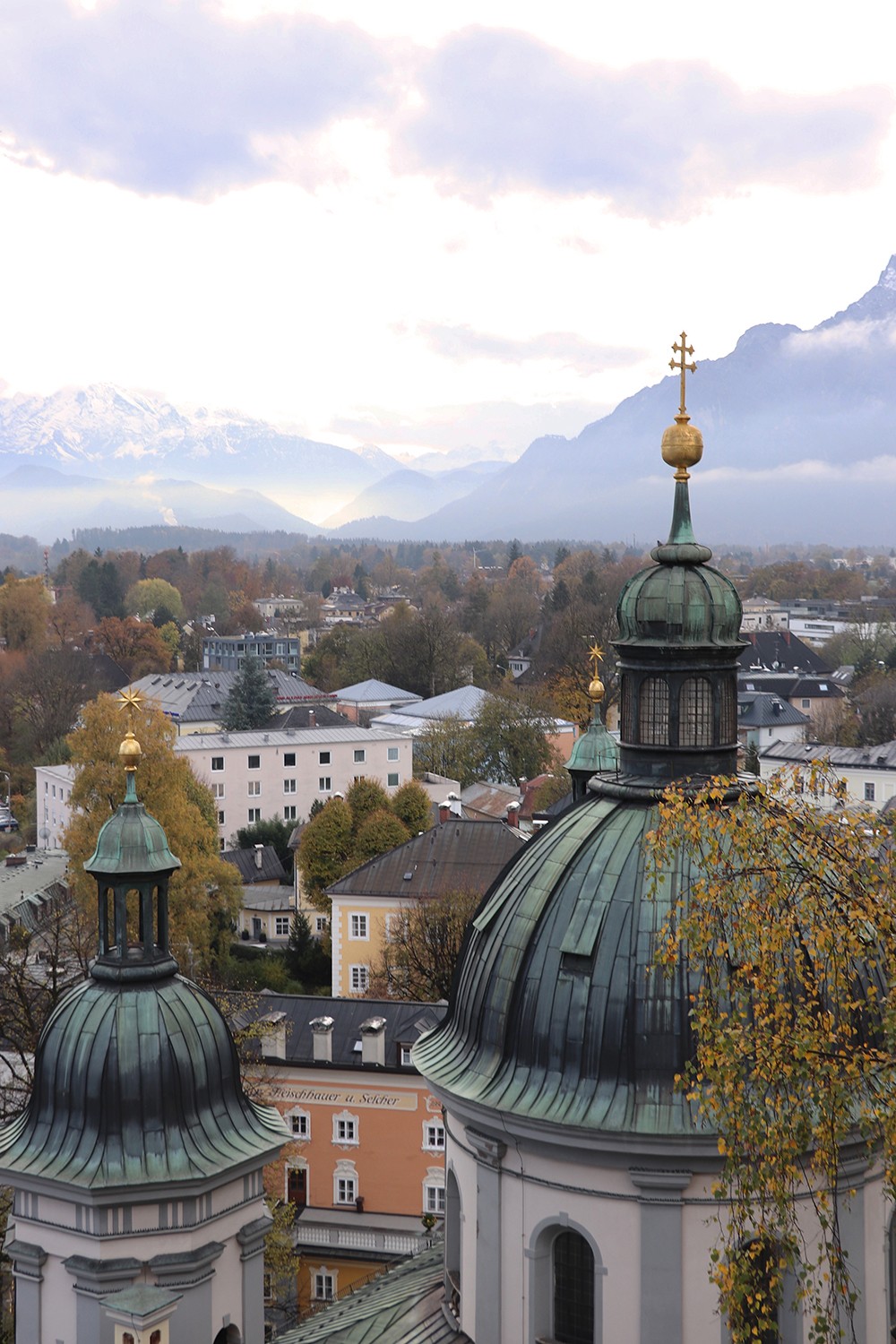 Untersberg Mountain Over Salzburg Town