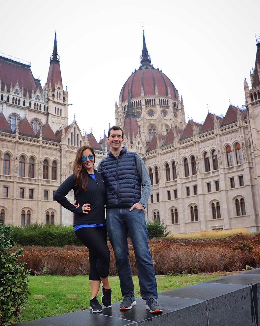 With my brother at the Hungarian Parliament