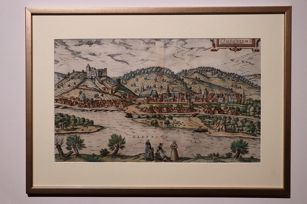 Drawing of 1600s Bratislava