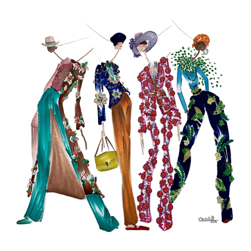 Fashion Sketches by Fashion Illustrator Maria Munoz de Fernando
