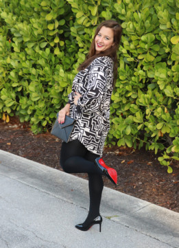 HM x Richard Allen Shirt Dress and Christian Louboutin Pillage Plato Pumps in Black